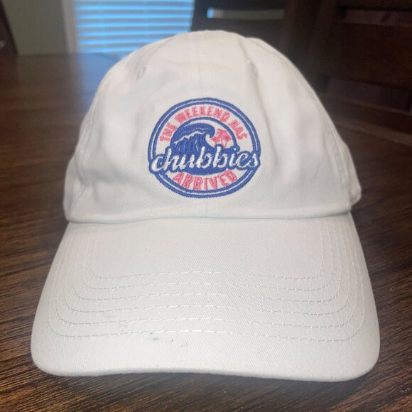 Chubbies The Weekend Has Arrived Dad Hat White Men's One Size Adjustable Cotton - Picture 3 of 11